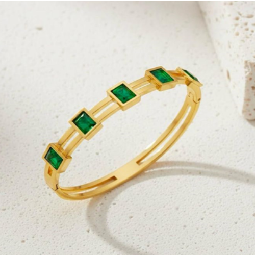 Cubic 5 Zircon Handcuff Green