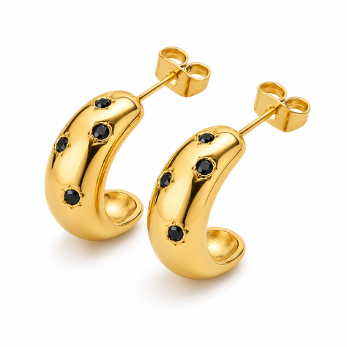 Zircon C Studs Black
