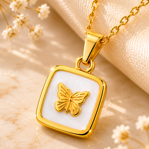 Butterfly Square Locket
