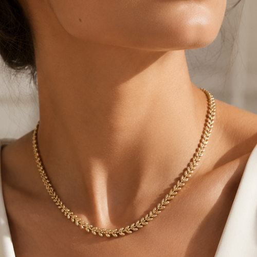 Gold Leaves Necklace