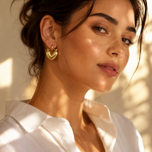 Round Heart Hoops