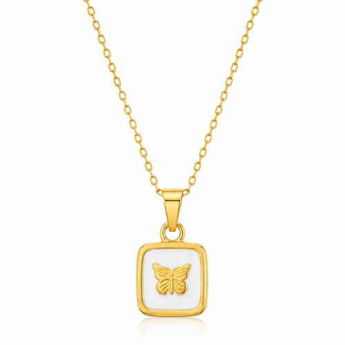 Butterfly Square Locket