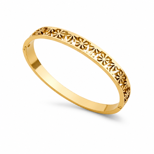 Plain Flower Gold Handcuff