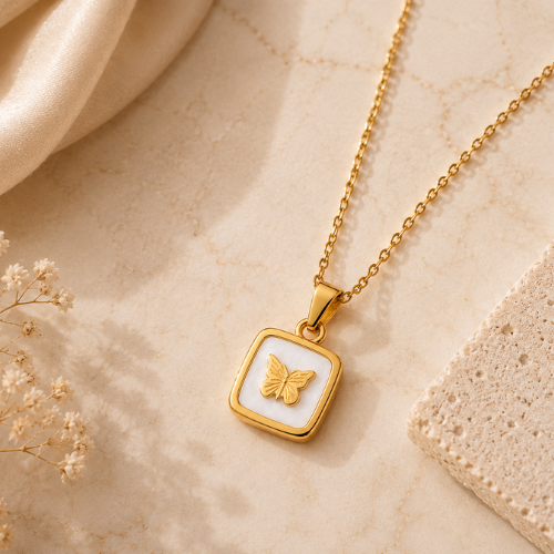 Butterfly Square Locket
