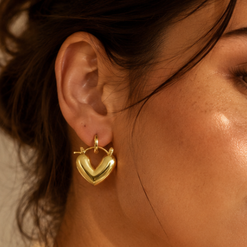 Round Heart Hoops