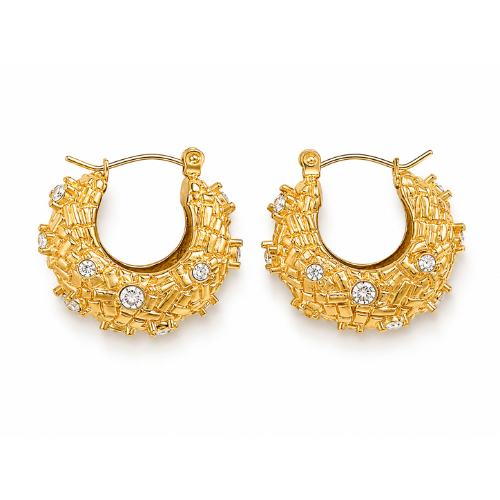 Chunky Zircon Hoops