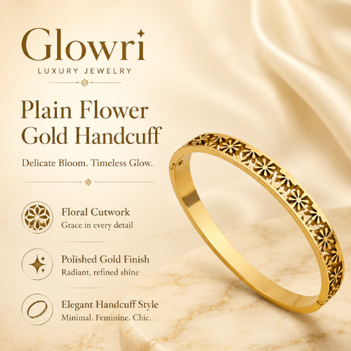 Plain Flower Gold Handcuff